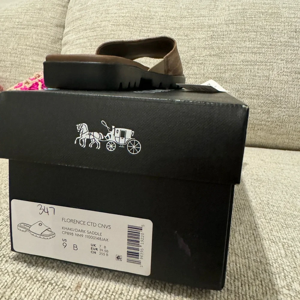 Coach Tan Women's Slide Sandals - Picture 5 of 9